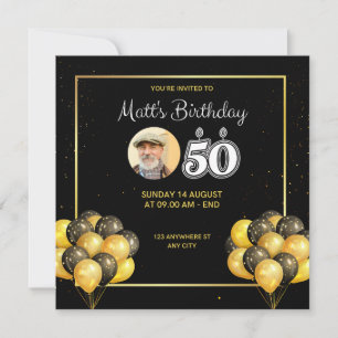 50e Anniversaire Carte d'invitation