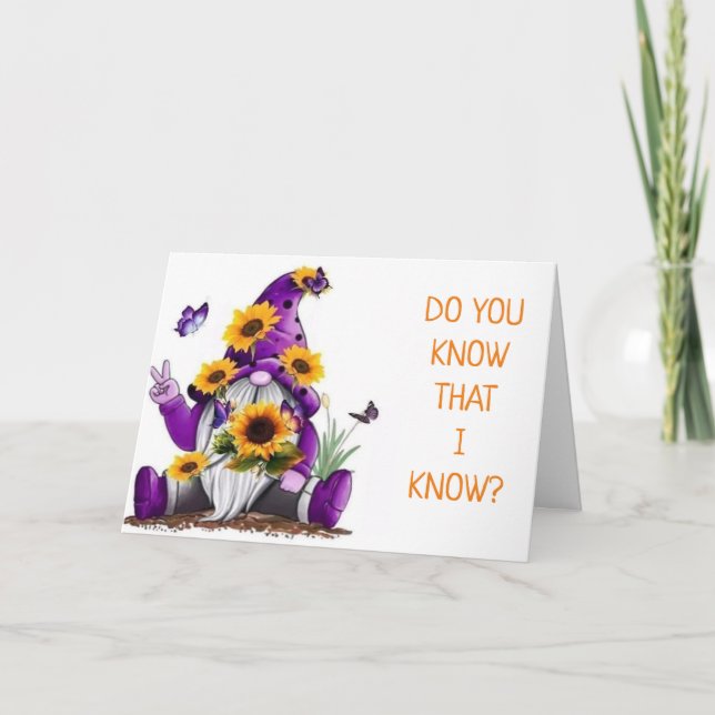 ***50e ANNIVERSAIRE*** Carte GNOME COMIQUE (Devant)