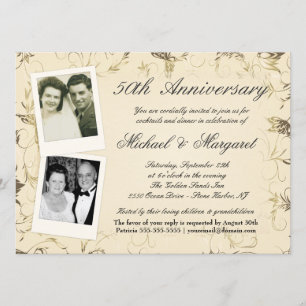 50e Anniversaire - Cartes d'invitation photo - Hie