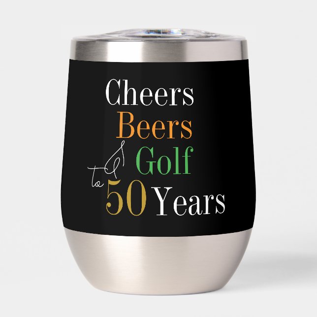 50e anniversaire Cheers and Beers Golf Black Gold (Avant)