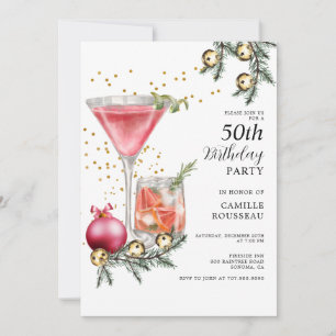 50e anniversaire Cocktail Party Invitation