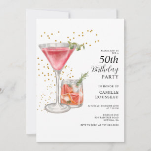 50e anniversaire Cocktail Party Invitation