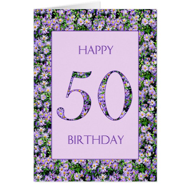 50e anniversaire de marguerites violettes (Devant)
