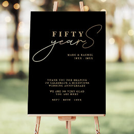 50e anniversaire de Mariage Affiche de bienvenue N