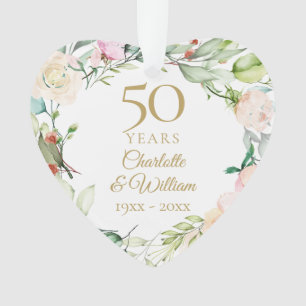 50e Anniversaire de Mariage Fleurs Photo