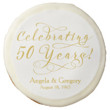 50e anniversaire de Mariage personnalisé Gold Whit