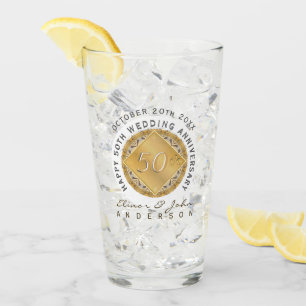 50e anniversaire de Mariage verre