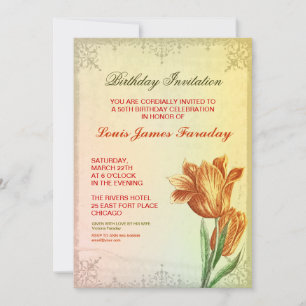 50e anniversaire design vintage invitations annive
