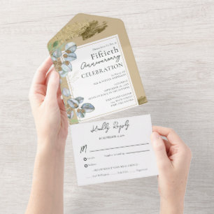 50e anniversaire du Mariage All In One Invitation