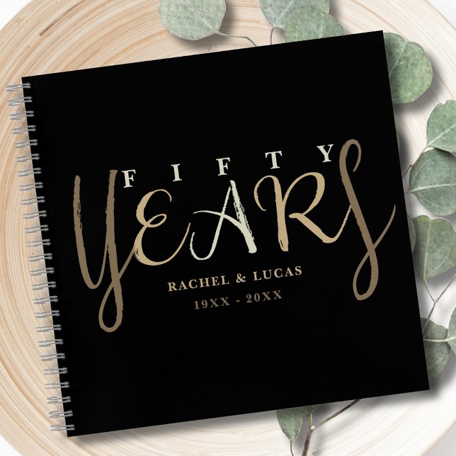 50e Anniversaire du Mariage d'or Livre d'or (Créateur téléchargé)