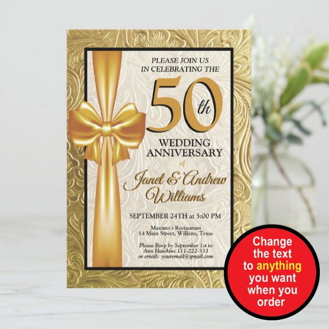 50e anniversaire du mariage Invitation (Créateur téléchargé)