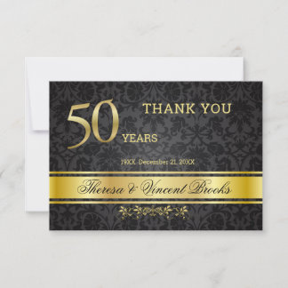 50e anniversaire du Mariage Merci d'or noir