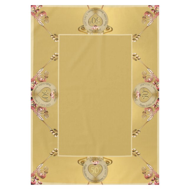 50e anniversaire du Mariage Nappe (Devant)