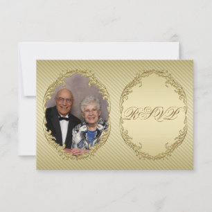 50e anniversaire du Mariage photo carte RSVP
