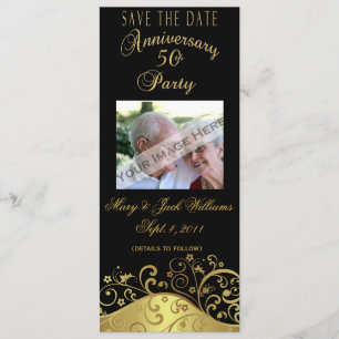 50e anniversaire Enregistrer la carte de date/Invi