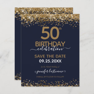 50e anniversaire Enregistrer la date Invitation bu
