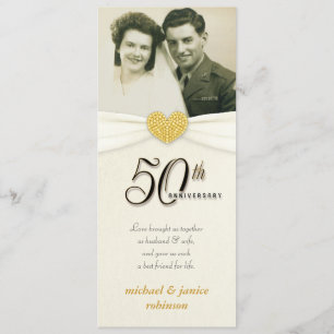 50e anniversaire - Faux Pocket Photo Invitations