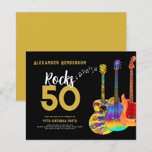 50e Anniversaire Fête Musique Guitares Rocks 50