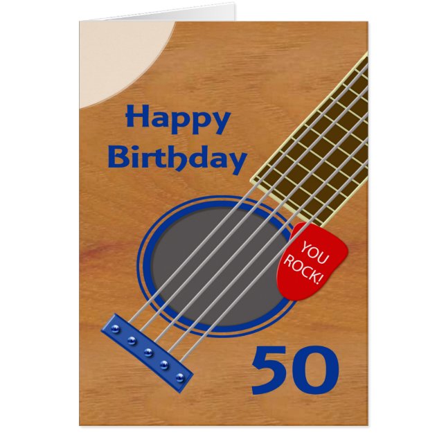 50e anniversaire Guitare Joueur Anniversaire (Devant)