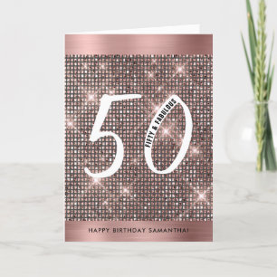 50e anniversaire heureux Carte Chic branchée