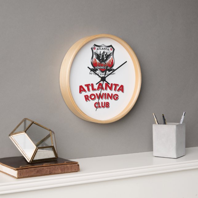 50e Anniversaire Horloge ronde de 10 po, Cadre en  (Bureau)