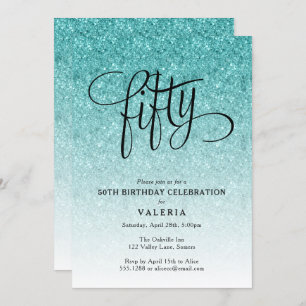 50e anniversaire Invitation à la Parties scintilla