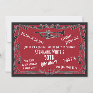 50e anniversaire Invitation Années folles