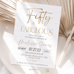 50e anniversaire Invitation Brunch Invitation