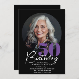 50e anniversaire Invitation de fête Photo 50e anni