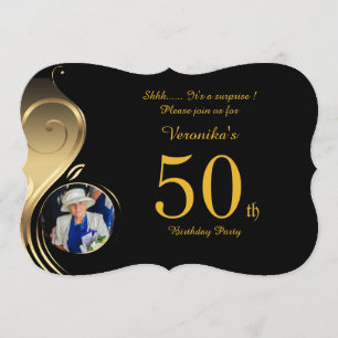 50e, Anniversaire Invitation Femme N'importe quel 