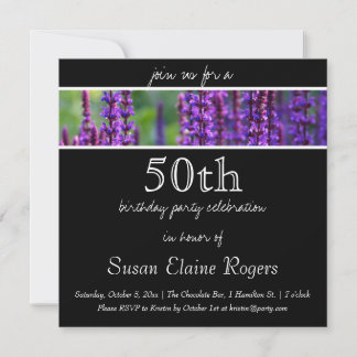 50e anniversaire Invitation florale