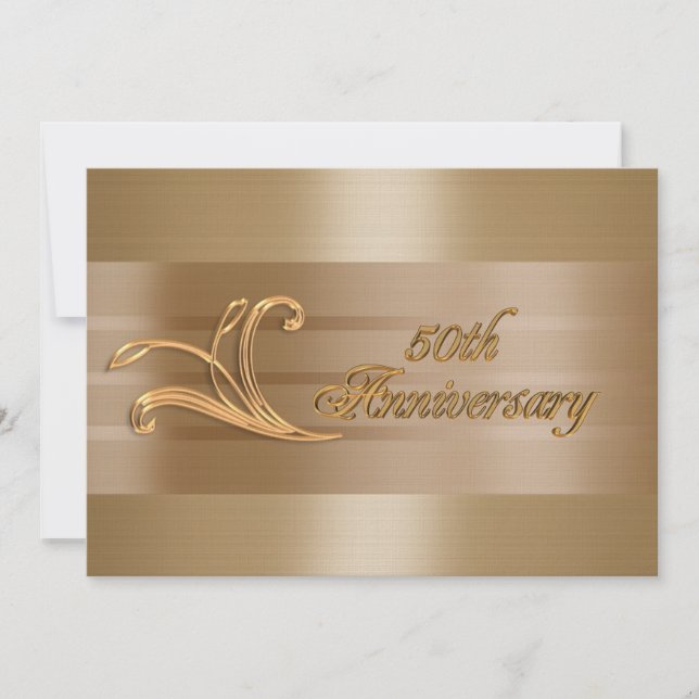 50e anniversaire invitation or (Devant)