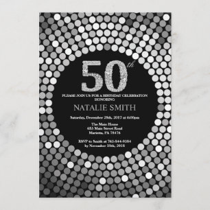 50e anniversaire Invitation Parties scintillant no