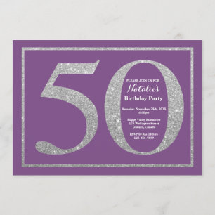 50e anniversaire Invitation Parties scintillant vi