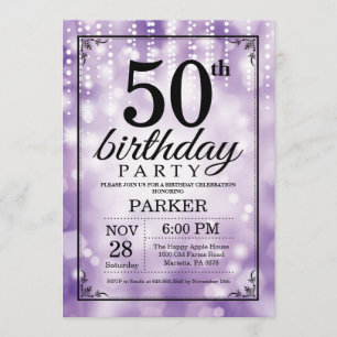 50e anniversaire Invitation Parties scintillant vi