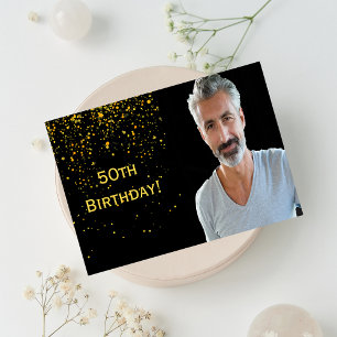 50e anniversaire invitation photo hommes noirs