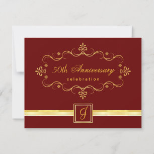 50e anniversaire - Invitations de monogrammes