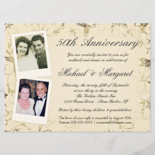 50e anniversaire - Invitations photo - Alors et ma