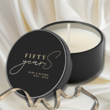 50e anniversaire Mariage or noir
