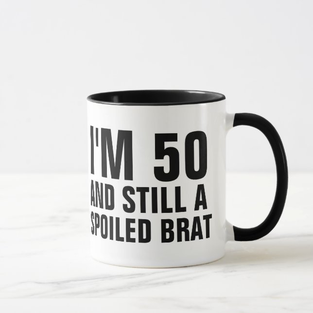 50E ANNIVERSAIRE MUGS DE CAFÉ FUNNY, BRAT (Droite)