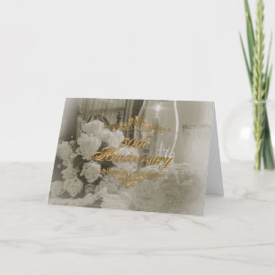 50e anniversaire partie carte d'invitation élégant