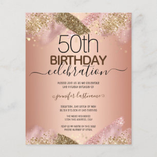 50e anniversaire Pink Parties scintillant Party Bu