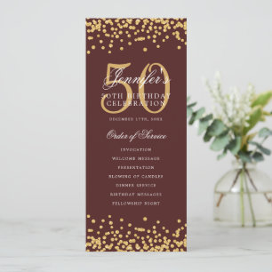 50e Anniversaire Programme Gold Confetti Bourgogne