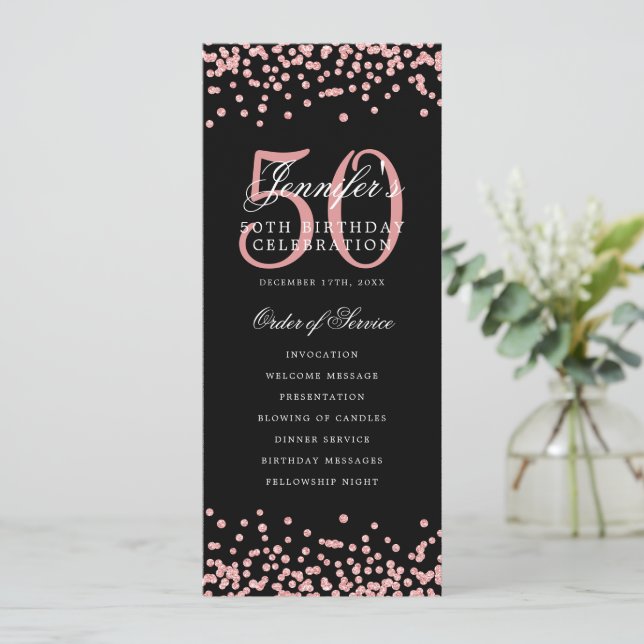 50e Anniversaire Programme Merci U Rose Gold Black (Debout devant)