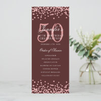 50e Anniversaire Programme Rose Gold Bourgogne Con