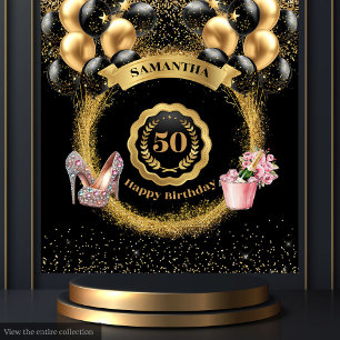 50e anniversaire Tapisserie Parties scintillant or