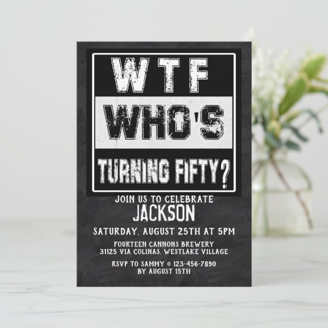 50e anniversaire, TOUT DROIT DEHORS DE SES CINQUAN (Debout devant)