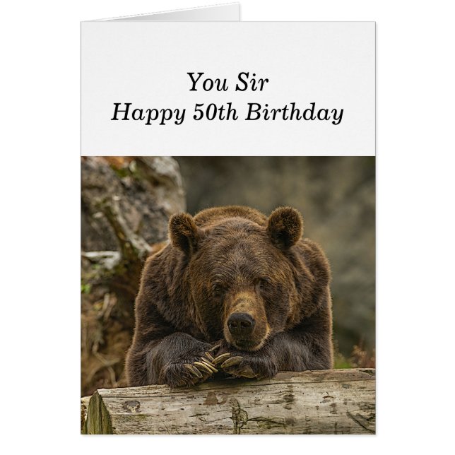 50e Au-dessus de la colline Sérieux regard grizzli (Devant)