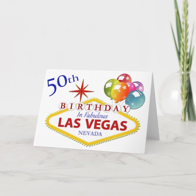 50e carte d'anniversaire de Las Vegas (Devant)