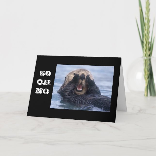 **50e** CARTE D'ANNIVERSAIRE HUMOREUSE (Devant)